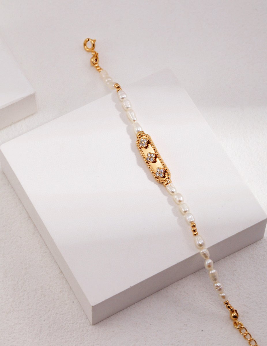 Elena - Sterling Silver and Freshwater Pearl Bracelet | Mix Mix Style [Hot Seller]-Mix MIx Style