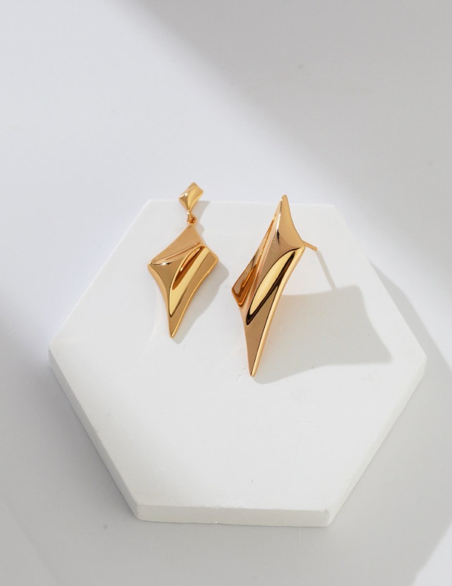 Four-pointed Star 925 Sterling Silver Earrings | Mix Mix Style [Hot Seller]-Mix MIx Style