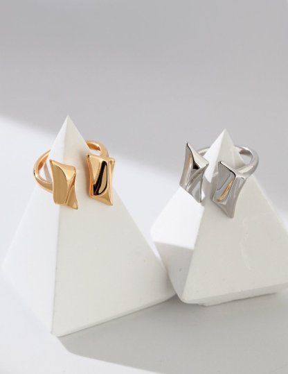 Sterling Silver Double Four-pointed Star Rings | Mix Mix Style [Hot Seller]-Mix MIx Style