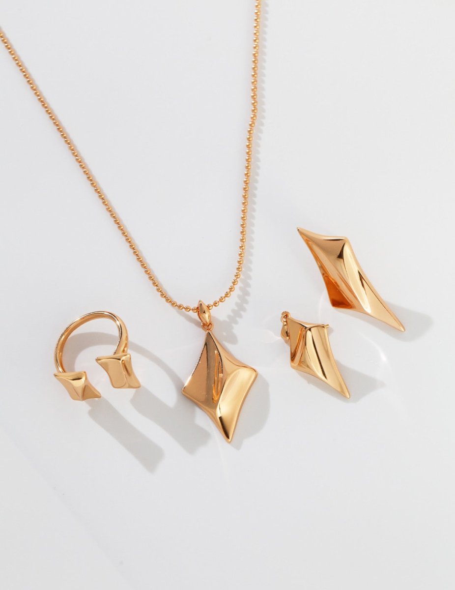 Sterling Silver Four-pointed Star Necklace | Mix Mix Style [Hot Seller]-Mix MIx Style