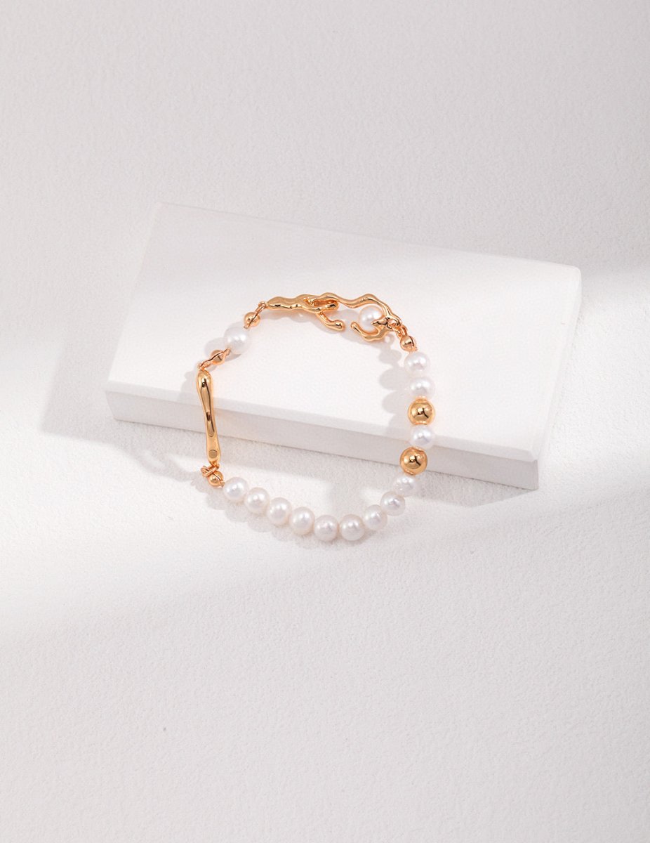 Akoya Pearl and Sterling Silver Beads Bracelet | Mix Mix Style [Hot Seller]-Mix MIx Style