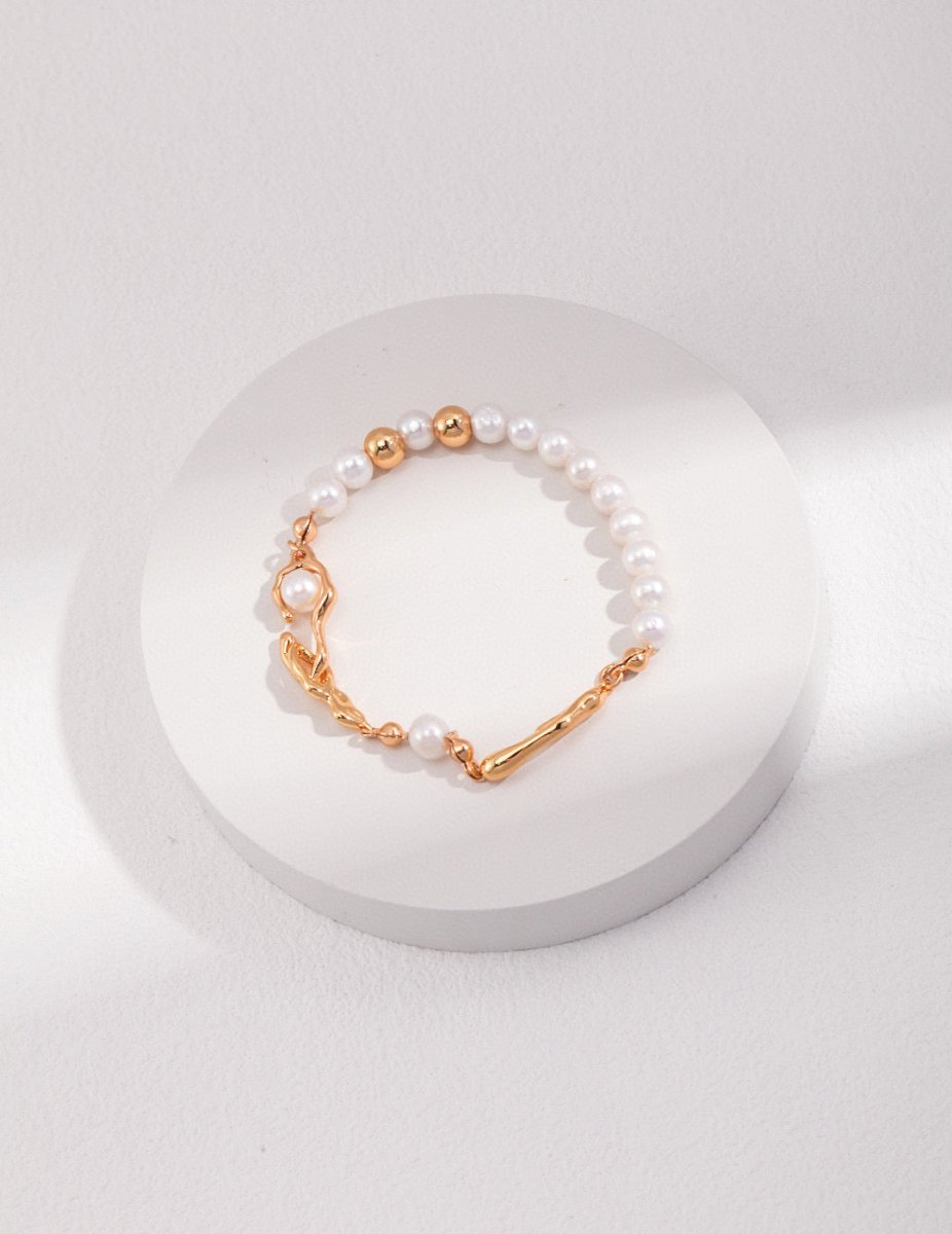 Akoya Pearl and Sterling Silver Beads Bracelet | Mix Mix Style [Hot Seller]-Mix MIx Style