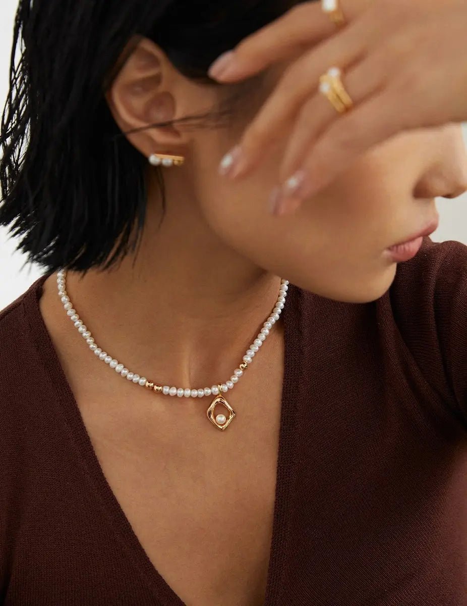 Luxury Pearl Pendant 925 Sterling Silver Necklace | Mix Mix Style [Hot Seller]-Mix MIx Style