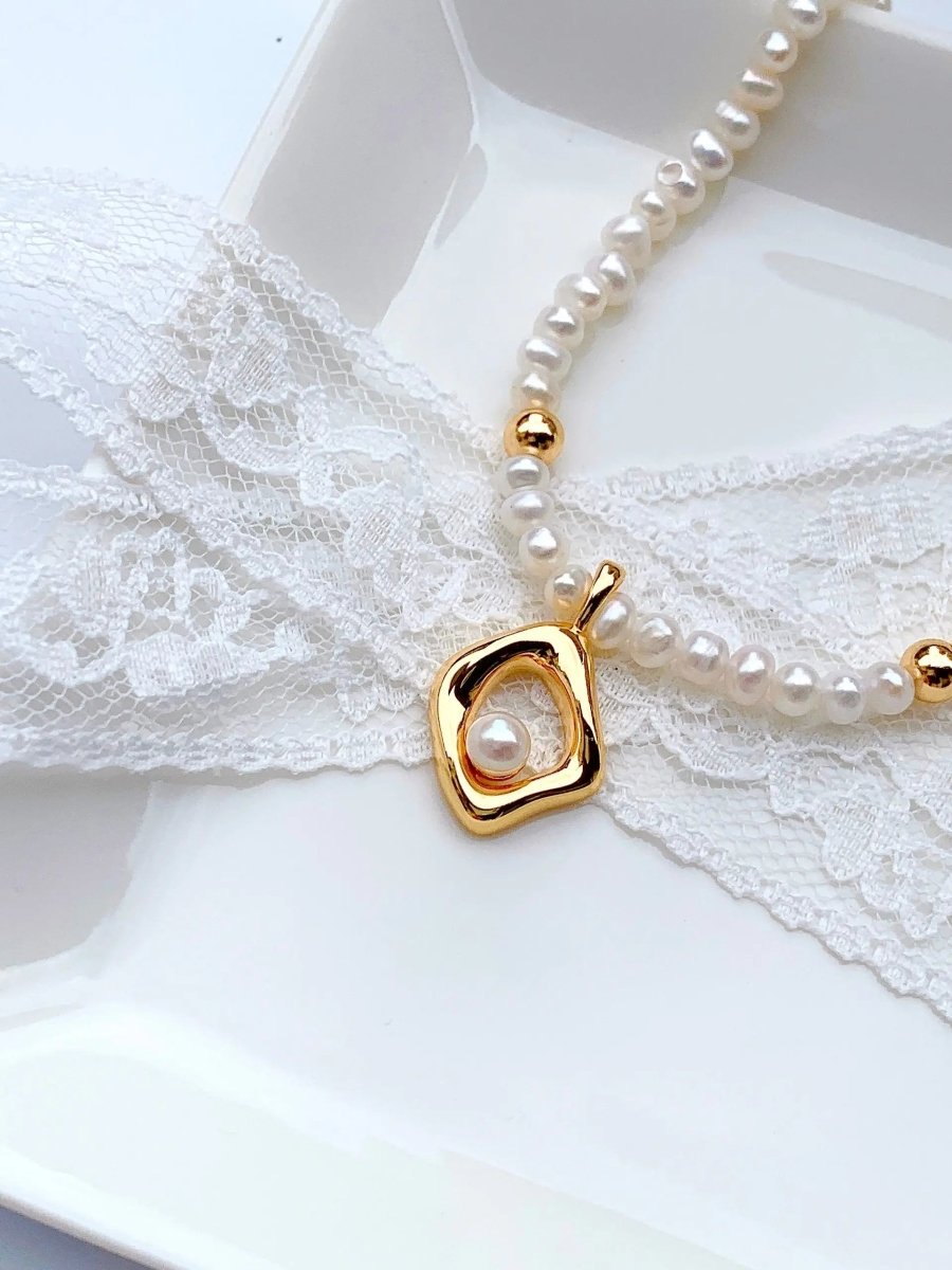 Luxury Pearl Pendant 925 Sterling Silver Necklace | Mix Mix Style [Hot Seller]-Mix MIx Style