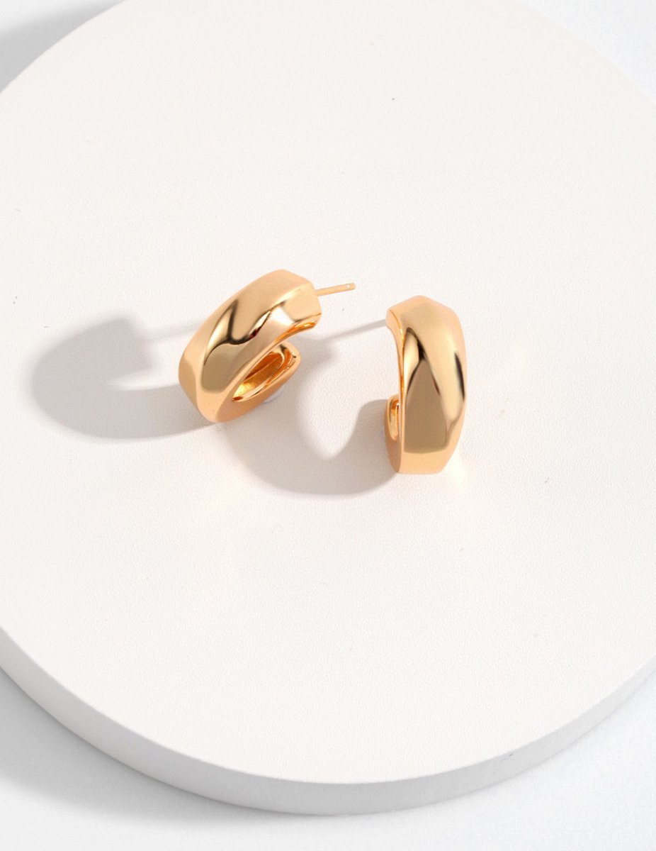 Eloise - Stylish and Simplicity Sterling Silver Hoop Earrings | Mix Mix Style [Hot Seller]-Mix MIx Style