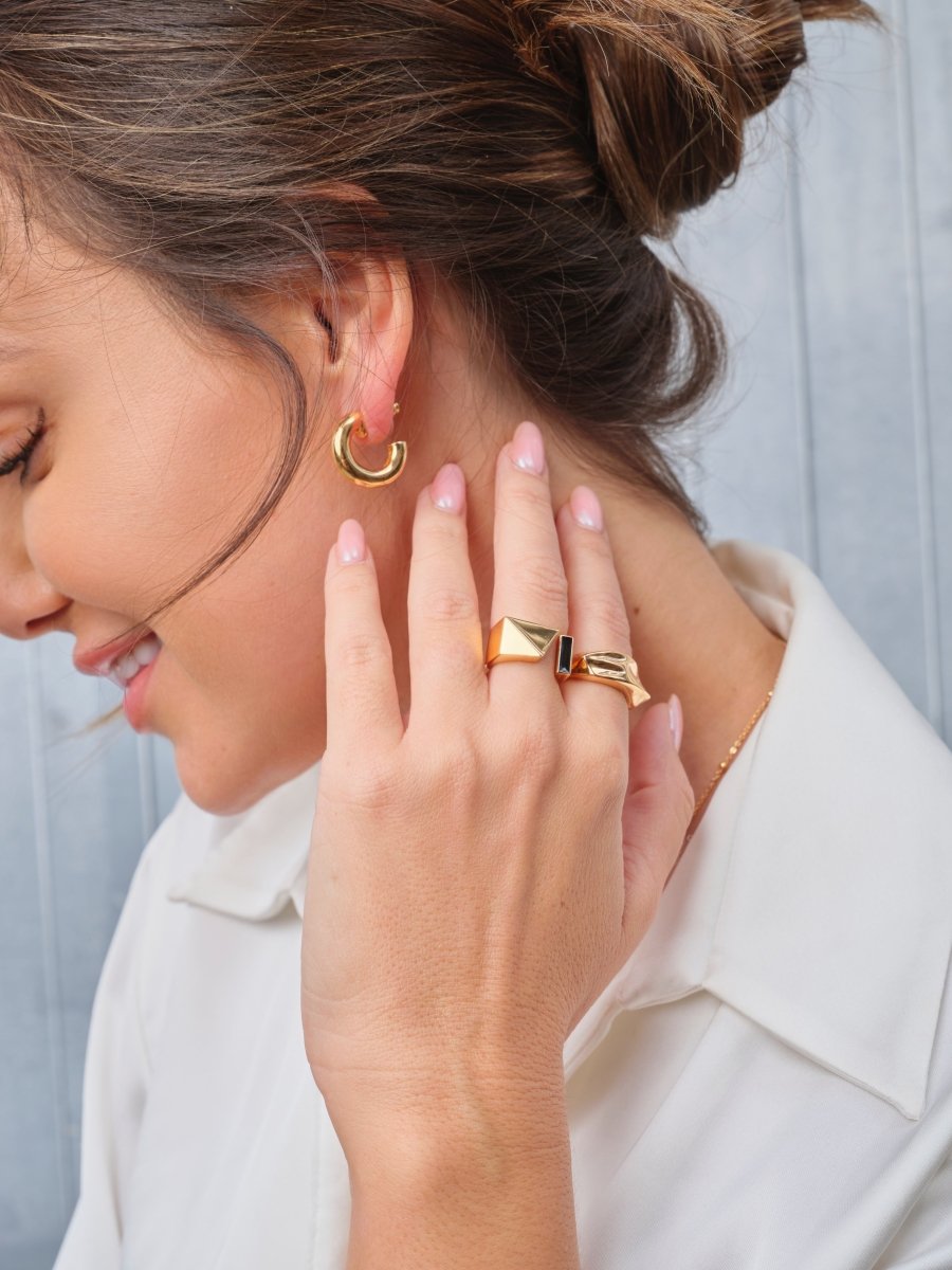 Eloise - Stylish and Simplicity Sterling Silver Hoop Earrings | Mix Mix Style [Hot Seller]-Mix MIx Style