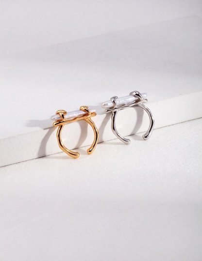 Mabe Pearl 925 Sterling Silver Open Ring | Mix Mix Style [Hot Seller]-Mix MIx Style