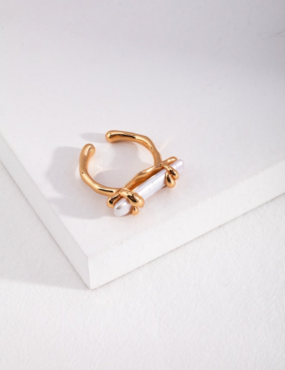 Mabe Pearl 925 Sterling Silver Open Ring | Mix Mix Style [Hot Seller]-Mix MIx Style
