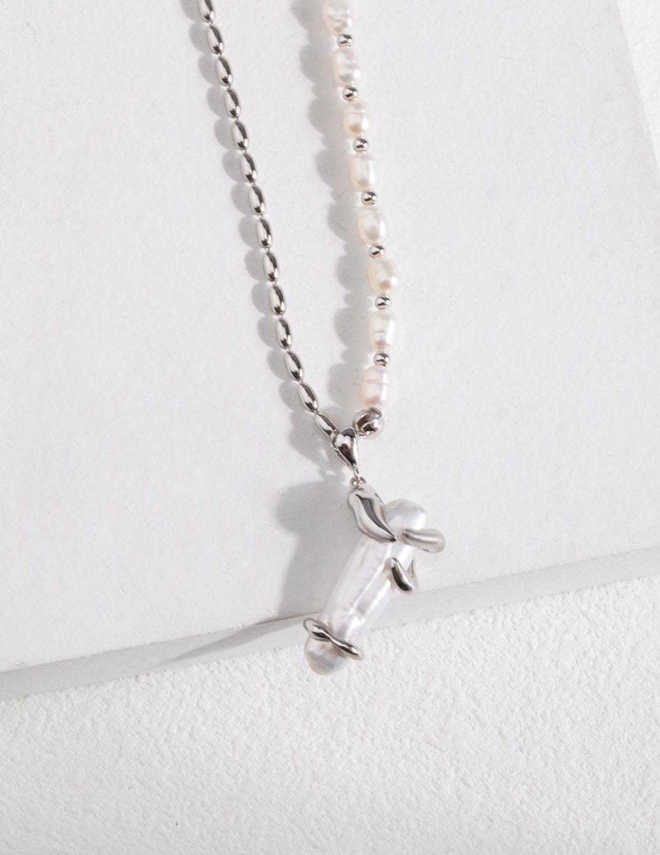 Classic Mabe Pearl Pendant925 Sterling Silver Chain Necklace | Mix Mix Style [Hot Seller]-Mix MIx Style