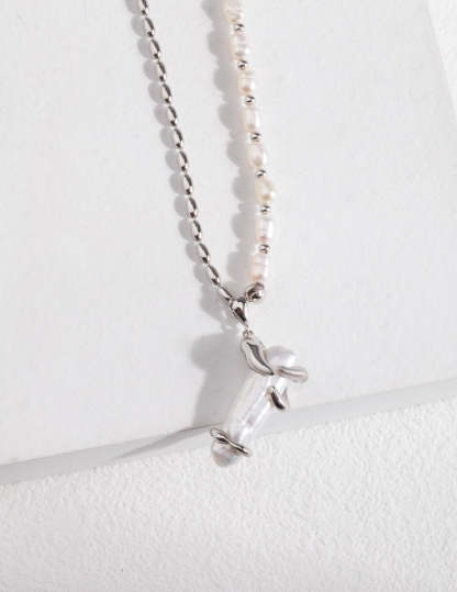 Classic Mabe Pearl Pendant925 Sterling Silver Chain Necklace | Mix Mix Style [Hot Seller]-Mix MIx Style