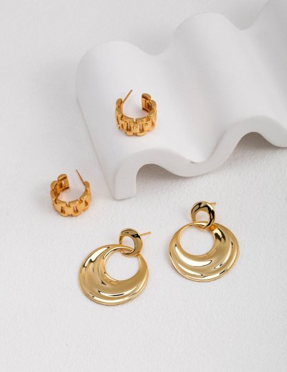 Sterling Silver Double Circle Earrings | Mix Mix Style [Hot Seller]-Mix MIx Style