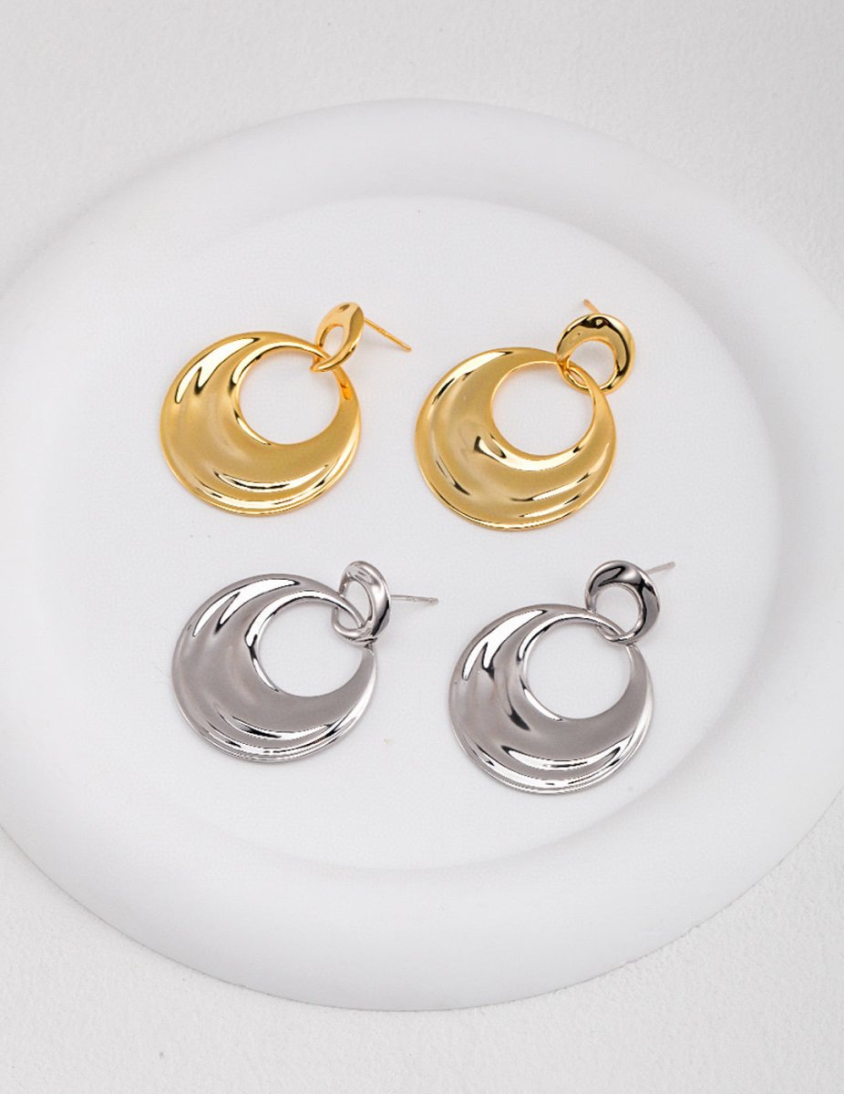 Sterling Silver Double Circle Earrings | Mix Mix Style [Hot Seller]-Mix MIx Style