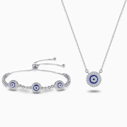 Dazzling Symbolic Evil Eye Jewelry Set-Mix MIx Style
