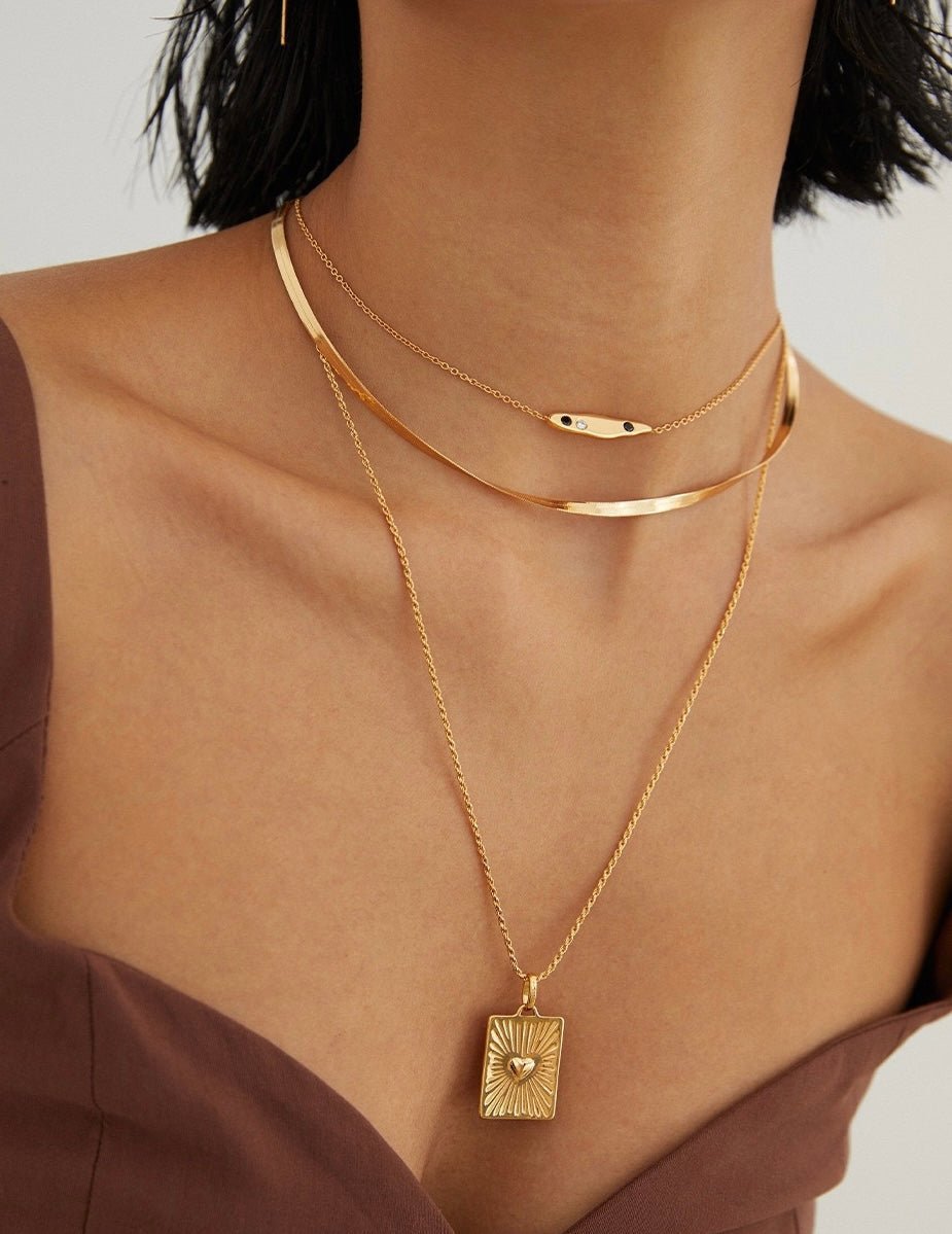 Delicate Heart Pendant On Sterling Silver Chain Necklace | Mix Mix Style [Hot Seller]-Mix MIx Style