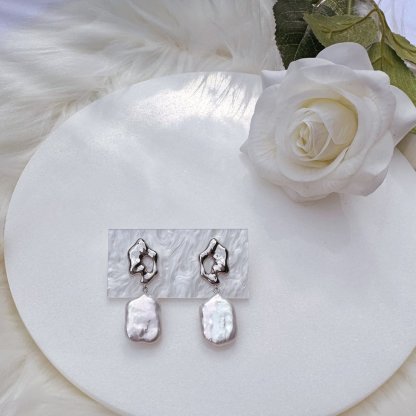 Irregular Mabe Pearl 925 Sterling Silver Earrings | Mix Mix Style [Hot Seller]-Mix MIx Style