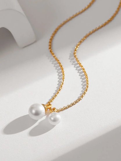 Delicate Akoya Pearl Necklace Chain s925 Sterling Silver Gift for Her | Mix Mix Style [Hot Seller]-Mix MIx Style
