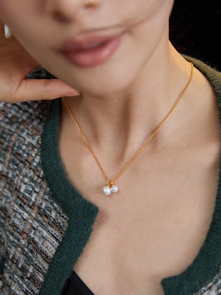 Delicate Akoya Pearl Necklace Chain s925 Sterling Silver Gift for Her | Mix Mix Style [Hot Seller]-Mix MIx Style