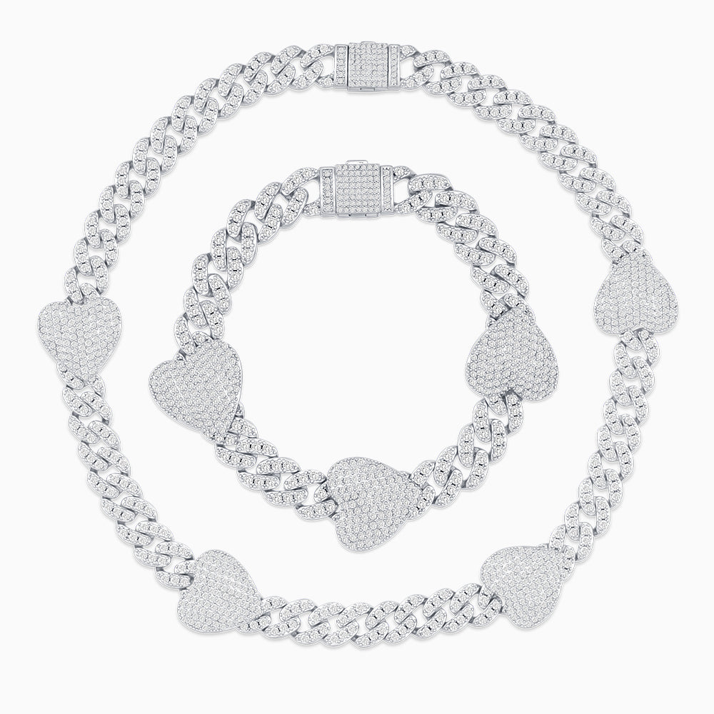 Grandeur Cuban Hearts Jewelry Set-Mix MIx Style
