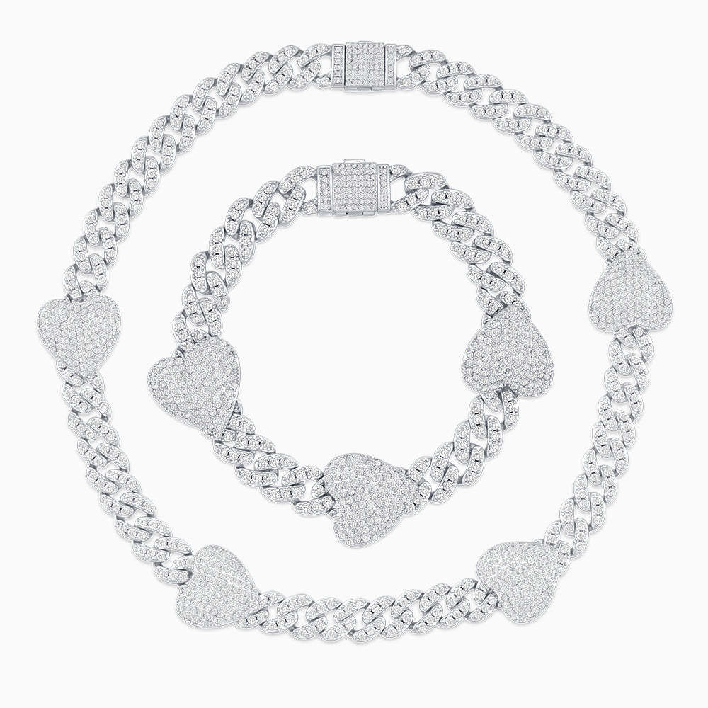 Grandeur Cuban Hearts Jewelry Set-Mix MIx Style