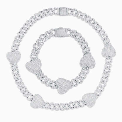 Grandeur Cuban Hearts Jewelry Set-Mix MIx Style