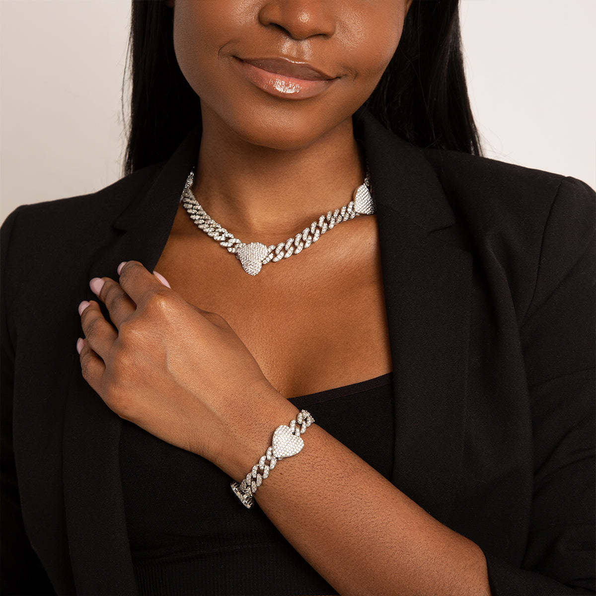 Grandeur Cuban Hearts Jewelry Set-Mix MIx Style