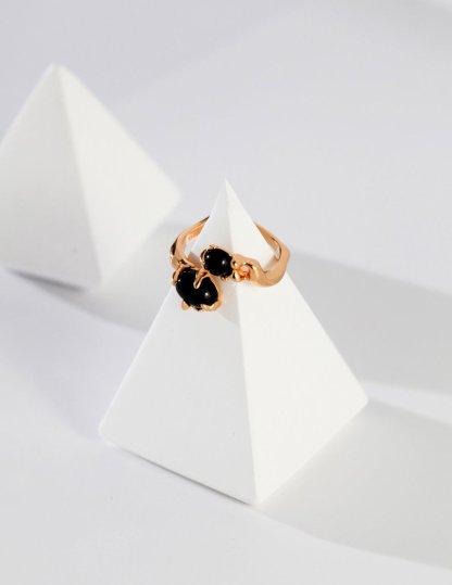 One of a Kind Black Gemsone Stone Sterling Silver Rings | Mix Mix Style [Hot Seller]-Mix MIx Style