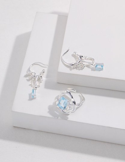 Sterling Silver and Natural Gemstone Ring | Mix Mix Style [Hot Seller]-Mix MIx Style