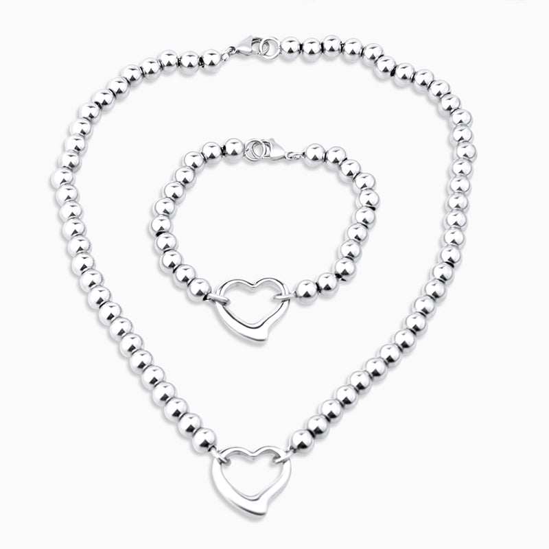 Jazuri Heart Pendant necklace Set