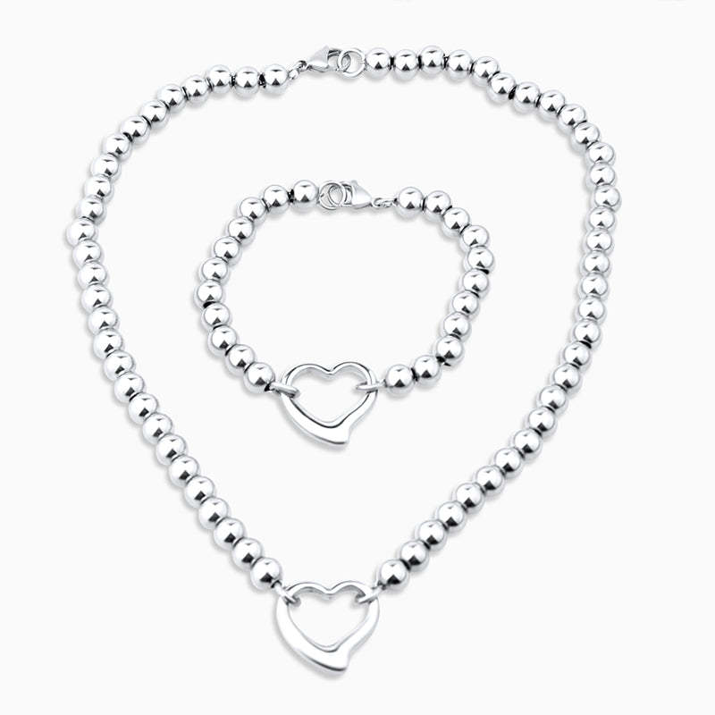 Jazuri Heart Pendant necklace Set