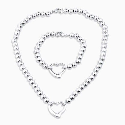 Jazuri Heart Pendant necklace Set