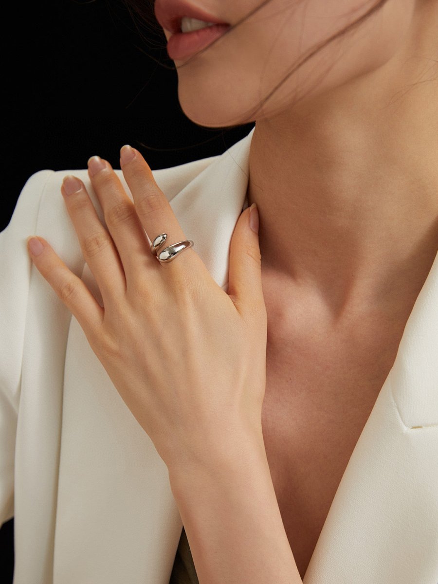 Unique Sterling Silver Snake Open Adjustable Ring | Mix Mix Style [Hot Seller]-Mix MIx Style