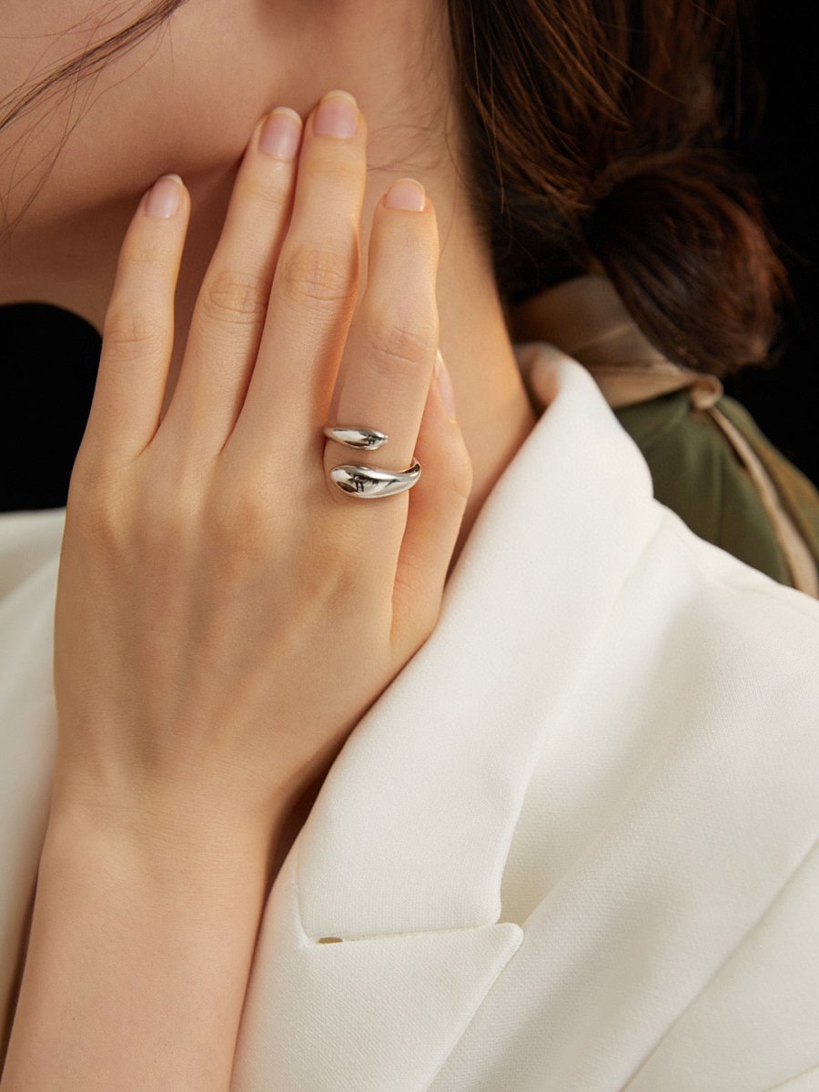 Unique Sterling Silver Snake Open Adjustable Ring | Mix Mix Style [Hot Seller]-Mix MIx Style