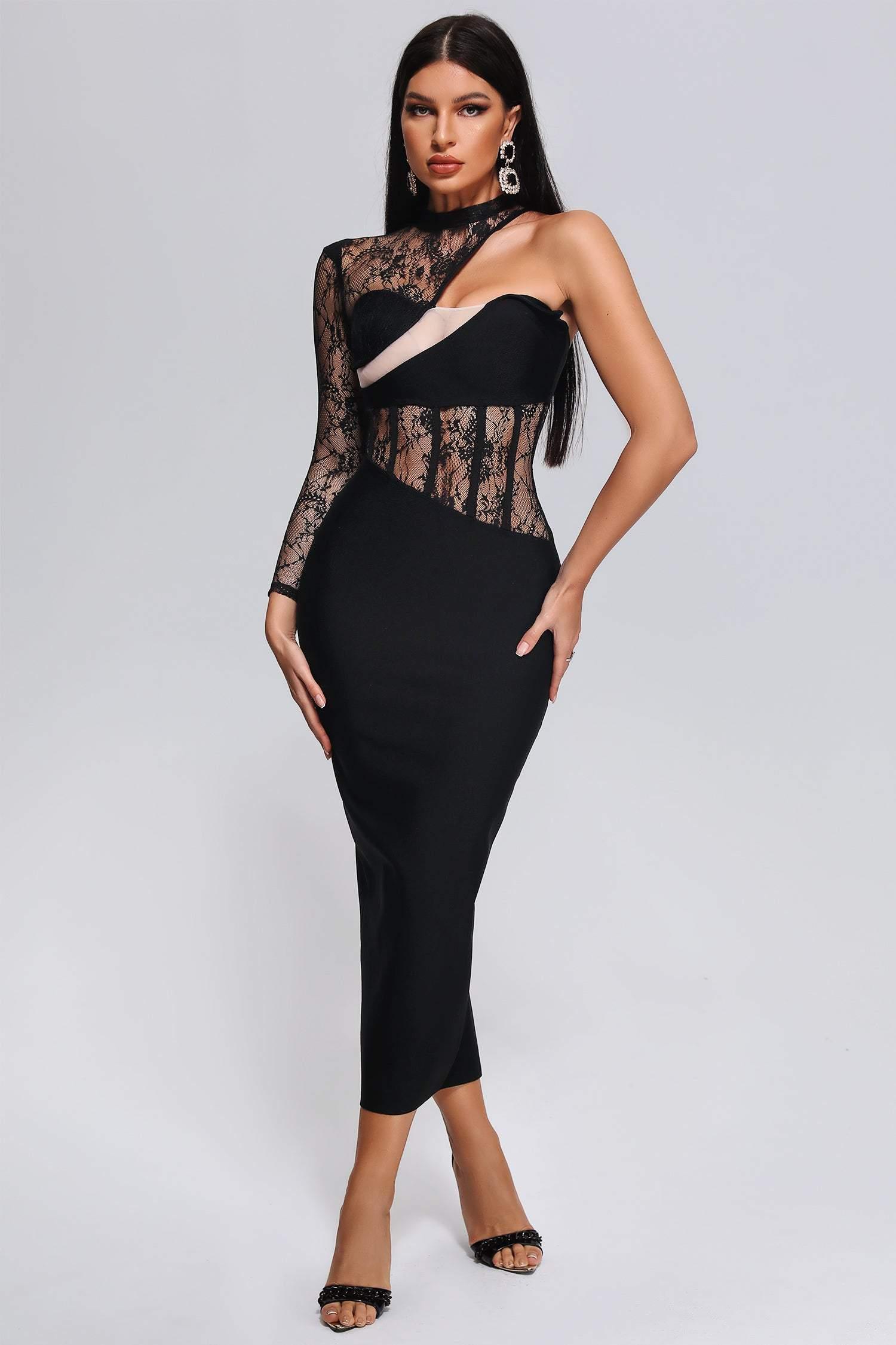 Vedasa Lace Midi Bandage Dress | Mix Mix Style [Hot Seller]-Mix MIx Style