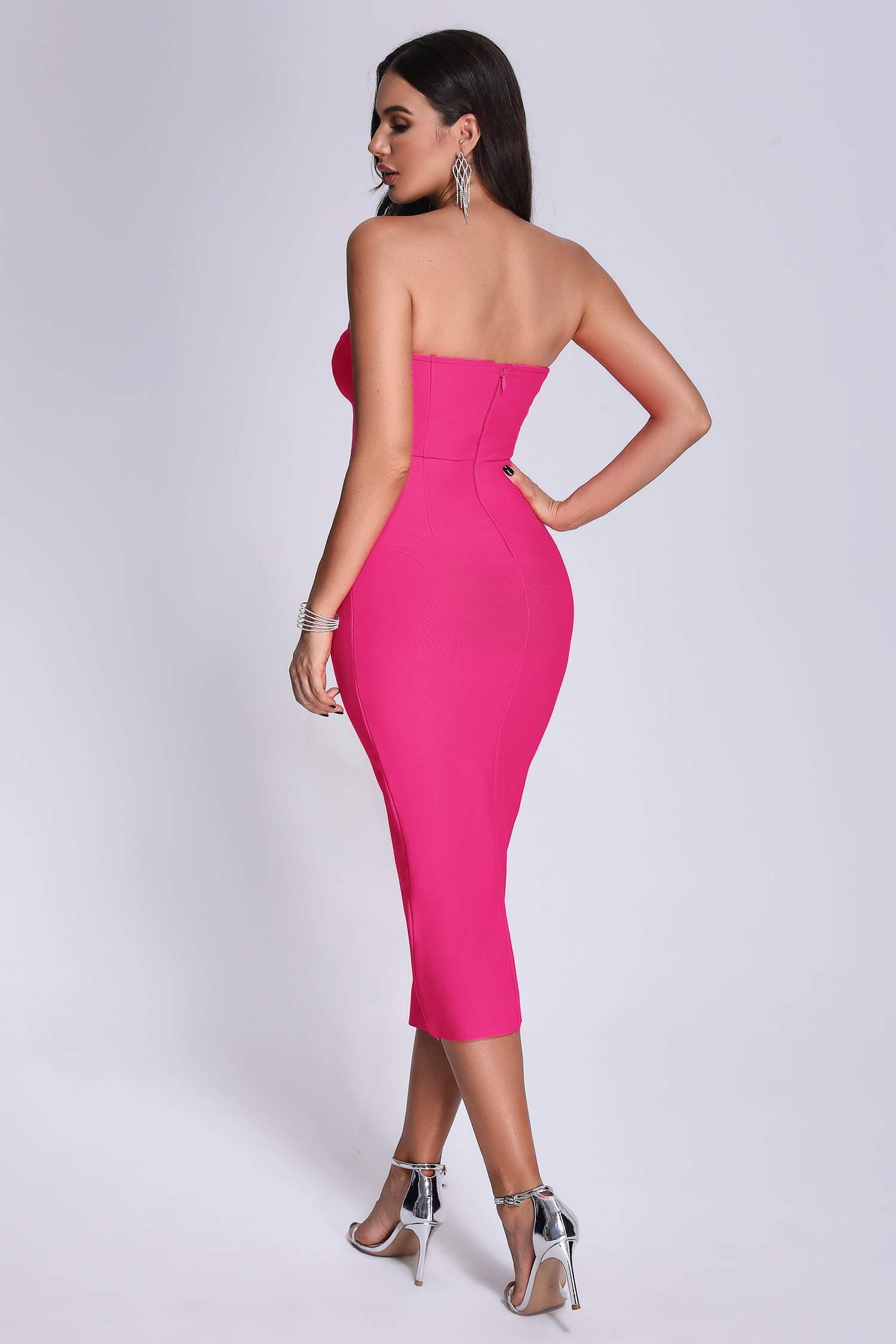 Salimi Midi Bandage Dress | Mix Mix Style [Hot Seller]-Mix MIx Style