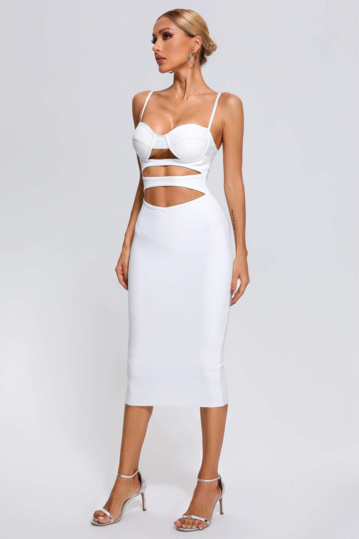 Lorelie Cutout Midi Bandage Dress | Mix Mix Style [Hot Seller]-Mix MIx Style