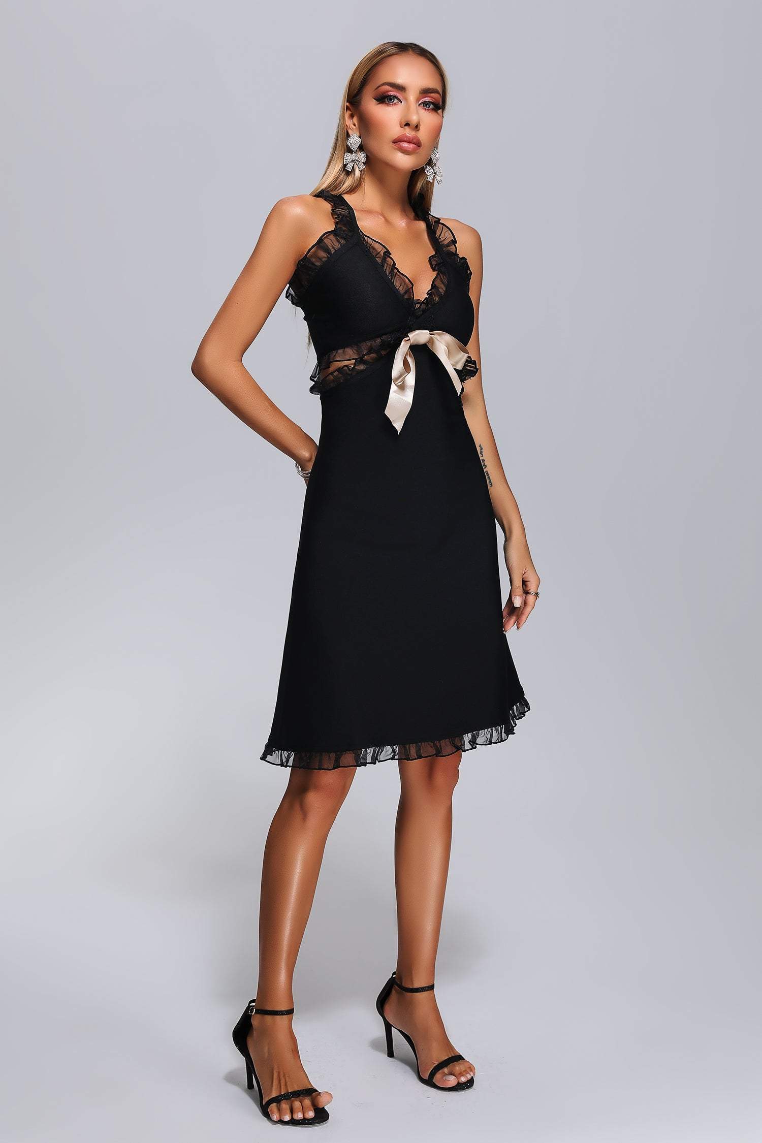 Black Midi Bandage Dress | Mix Mix Style [Hot Seller]-Mix MIx Style