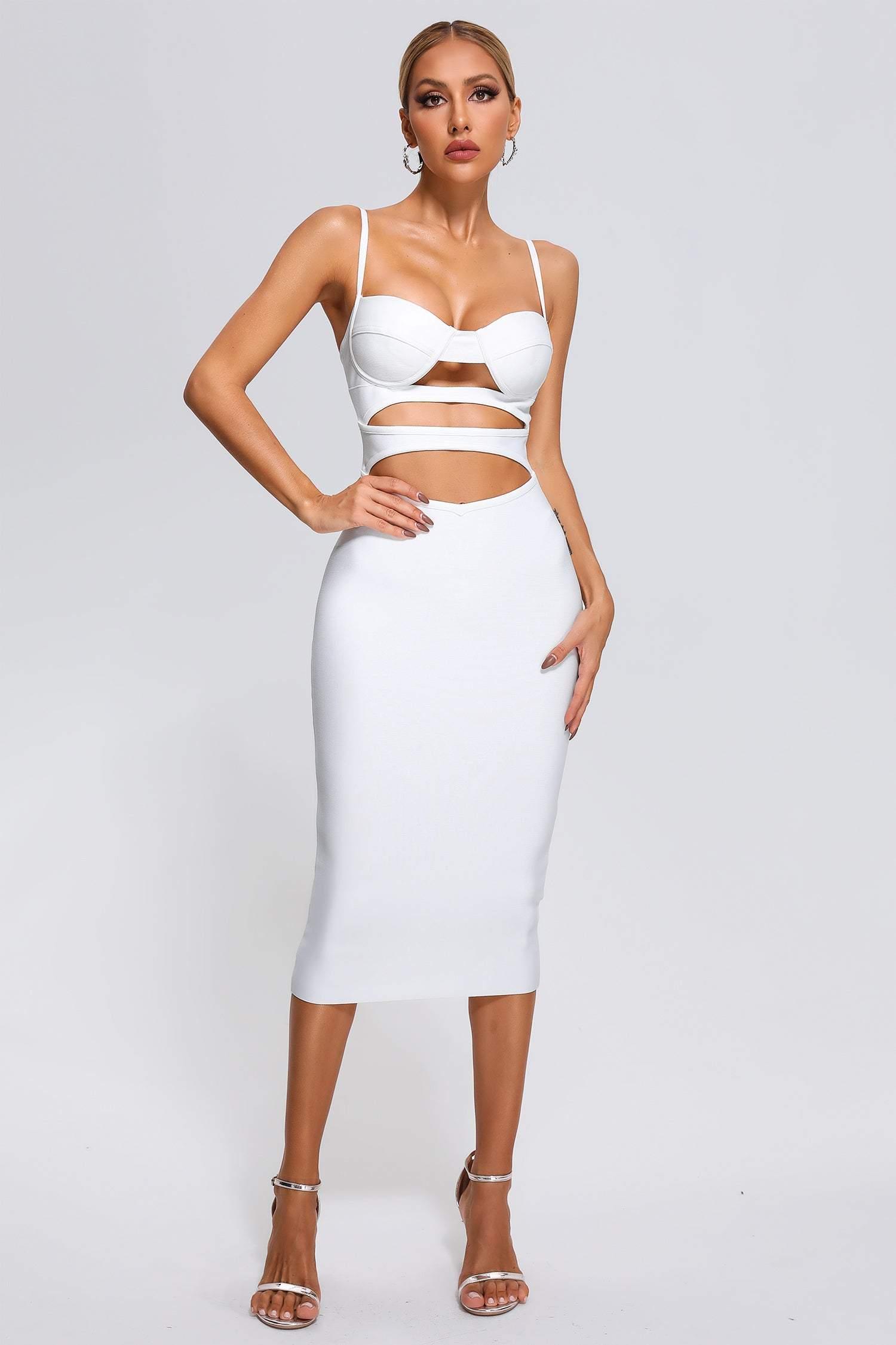 Lorelie Cutout Midi Bandage Dress | Mix Mix Style [Hot Seller]-Mix MIx Style