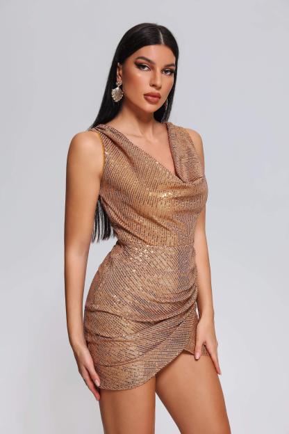 Payson Halter Satin Mini Dress | Mix Mix Style [Hot Seller]-Mix MIx Style