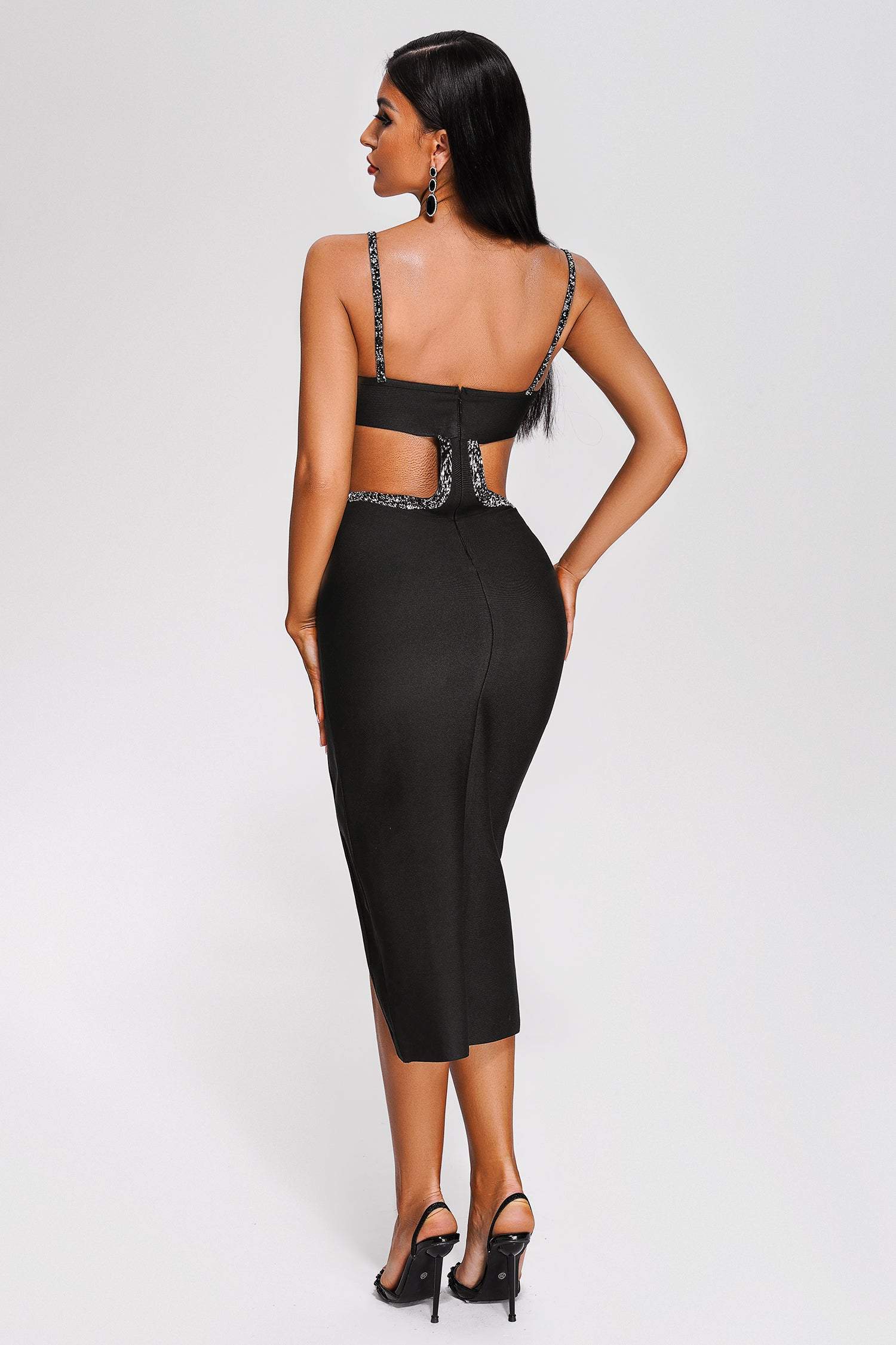 Ikira Cutout  Midi Bandage Dress | Mix Mix Style [Hot Seller]-Mix MIx Style