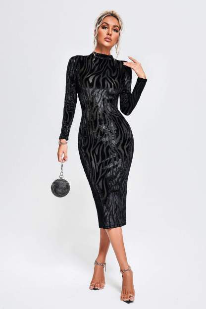 Irene Zebra Midi Dress-Mix MIx Style