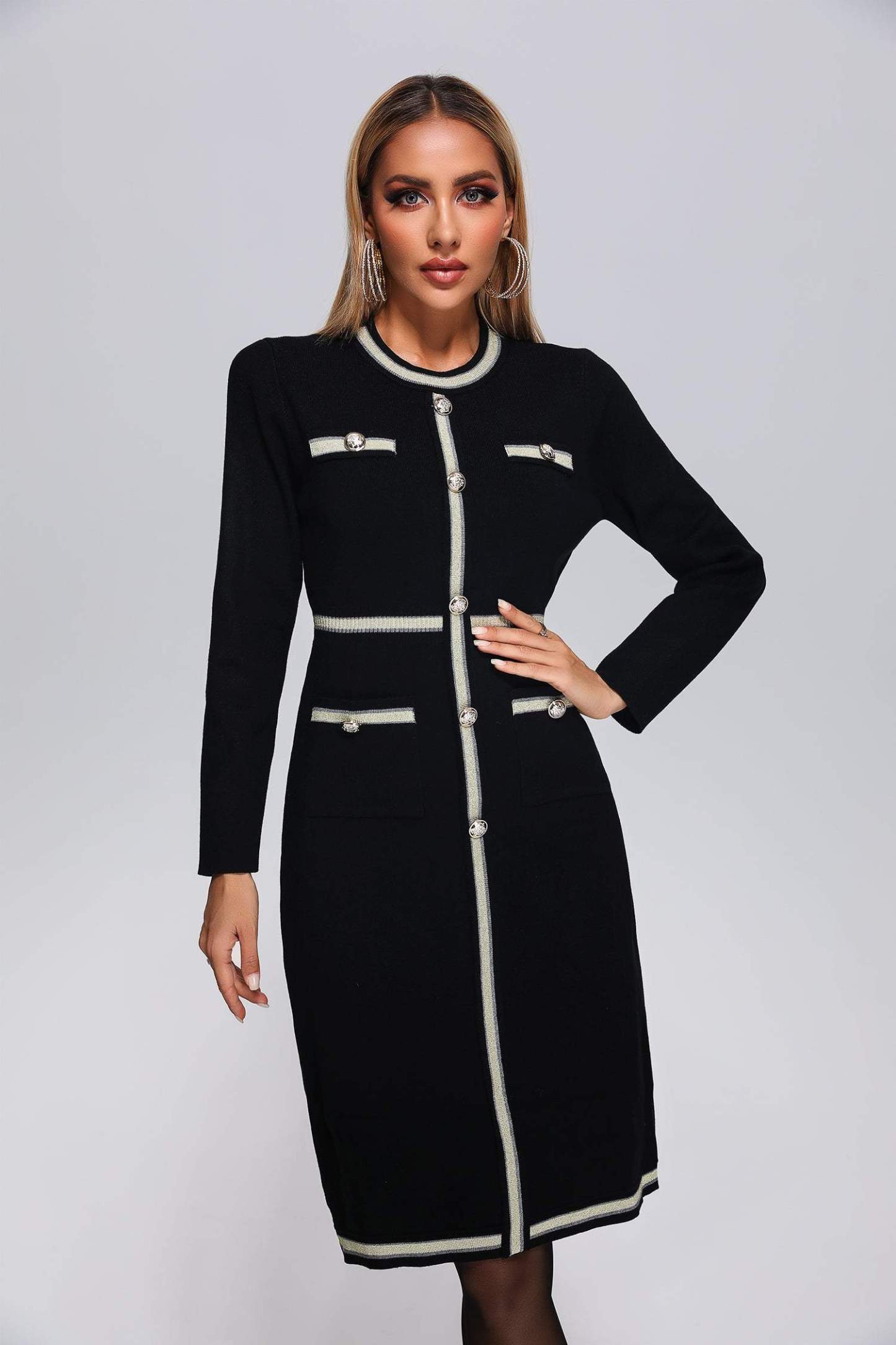 Magdalena Midi Knit Dress-Mix MIx Style