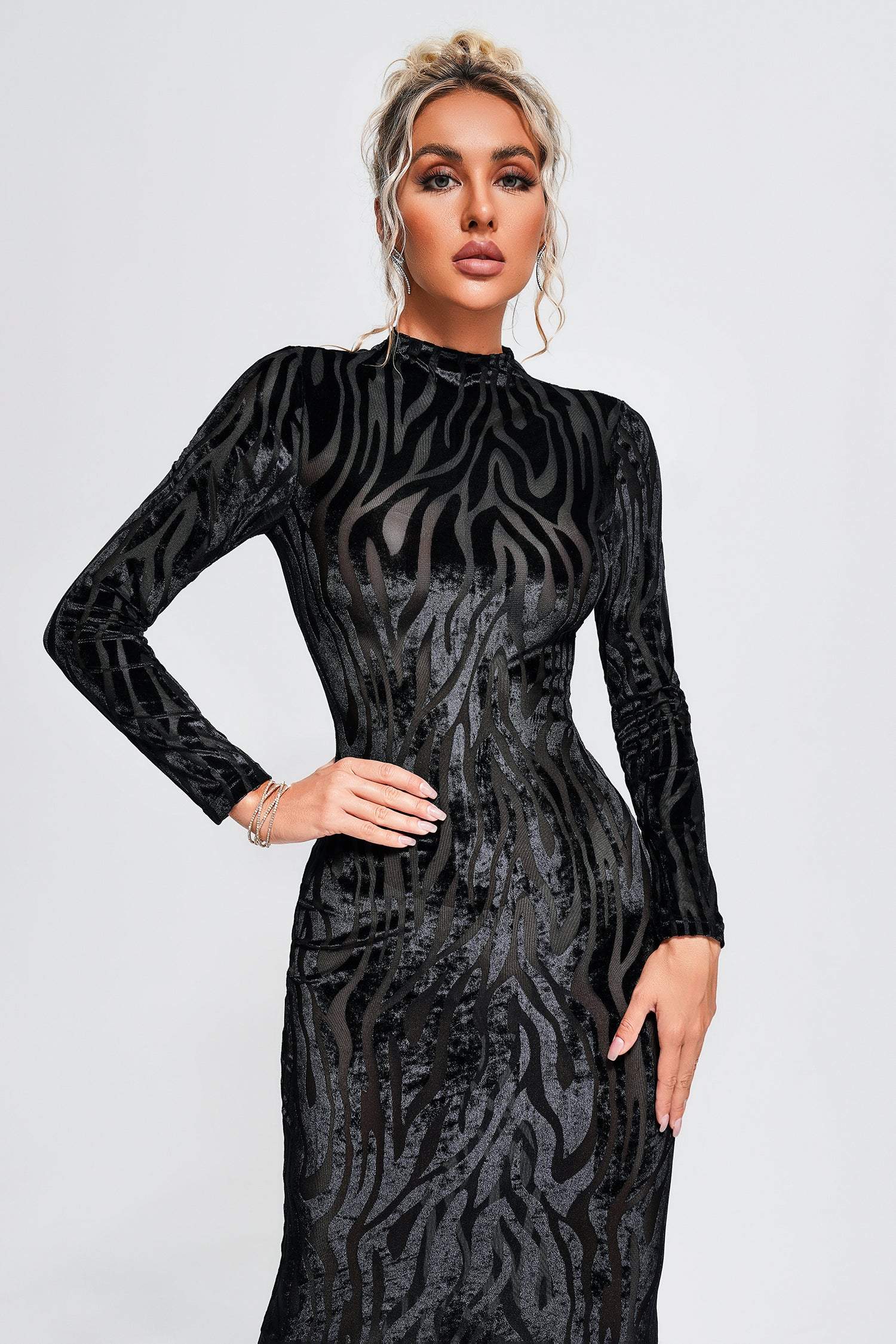Irene Zebra Midi Dress-Mix MIx Style