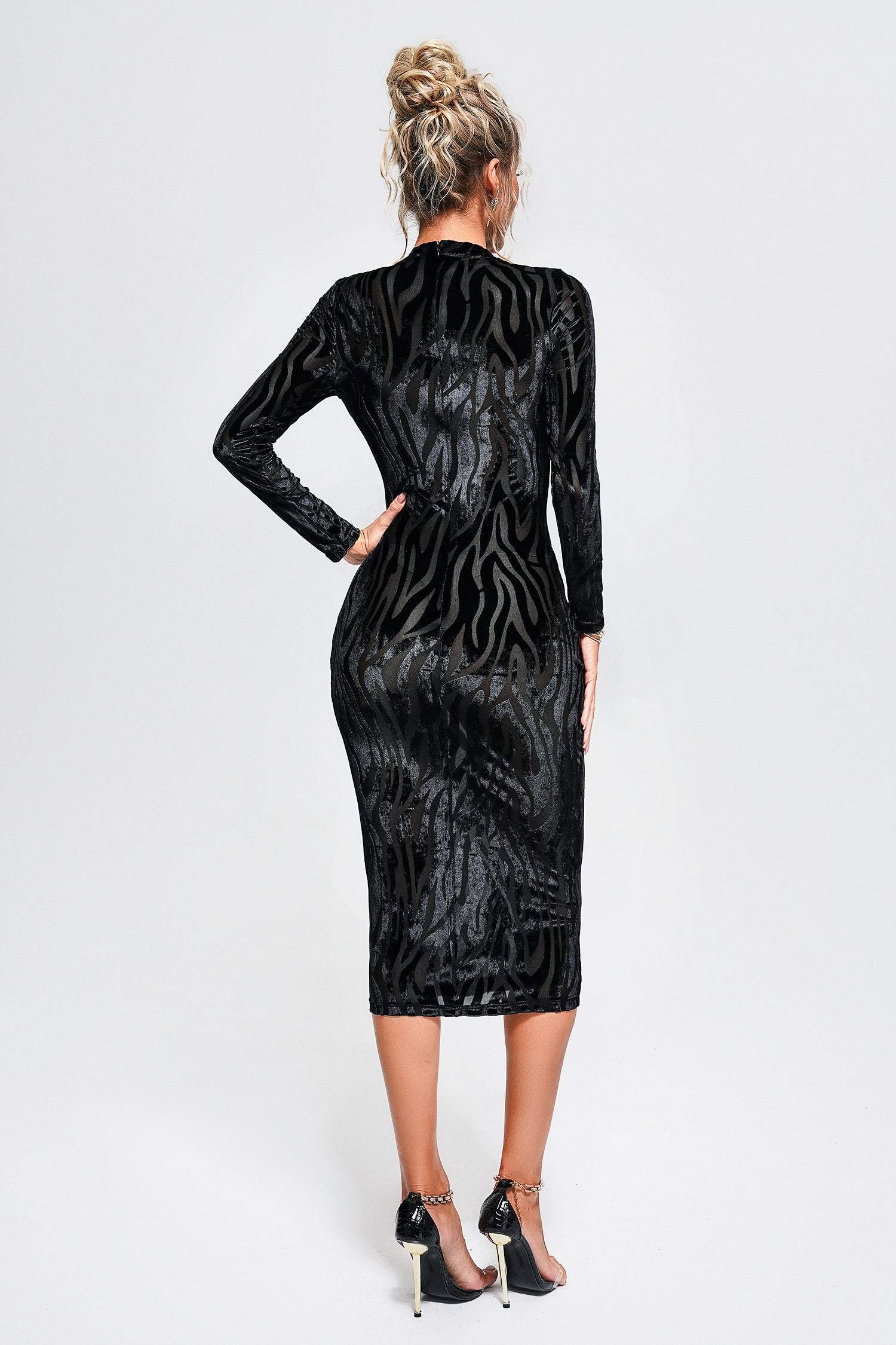 Irene Zebra Midi Dress-Mix MIx Style
