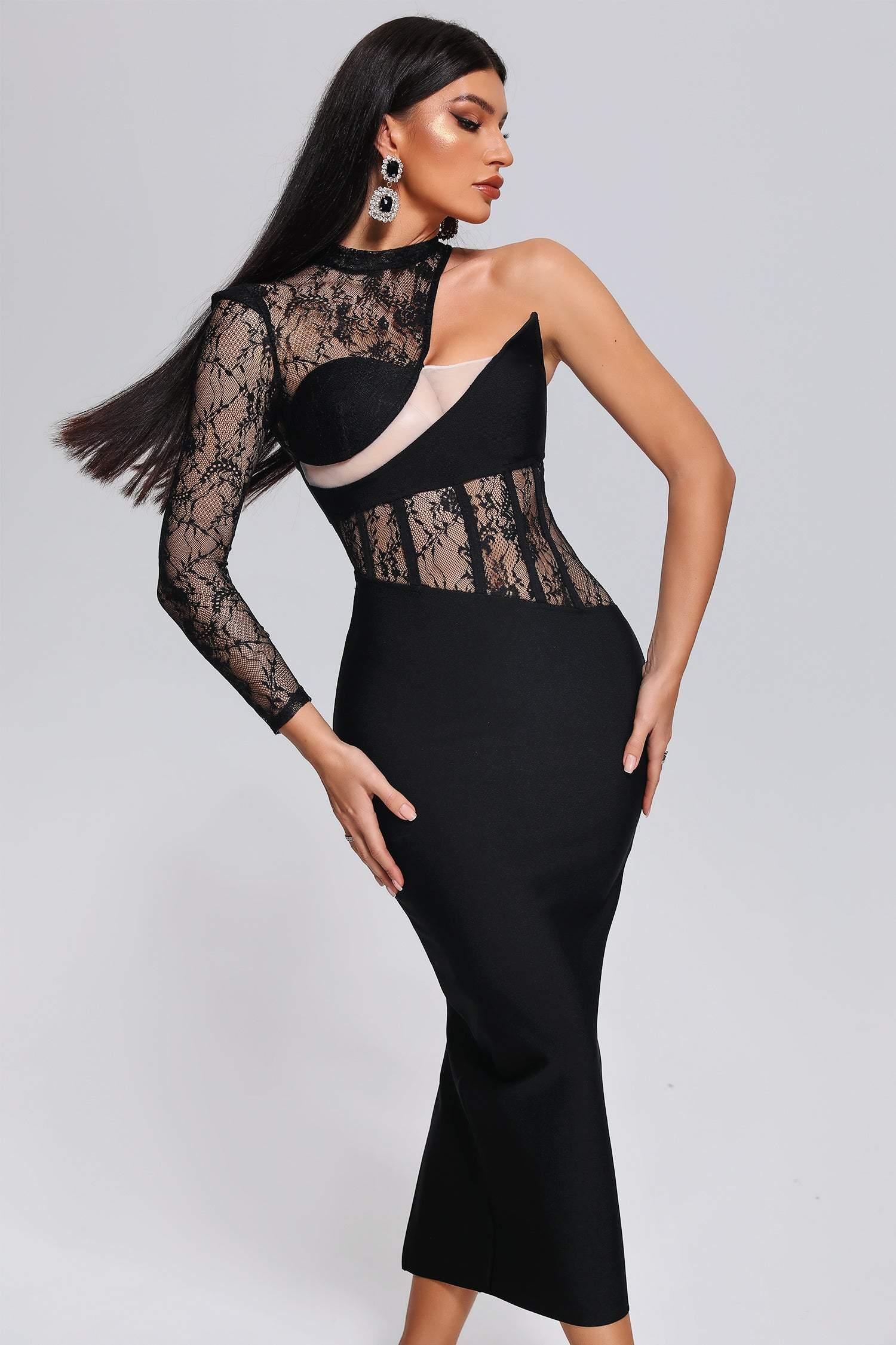 Vedasa Lace Midi Bandage Dress | Mix Mix Style [Hot Seller]-Mix MIx Style