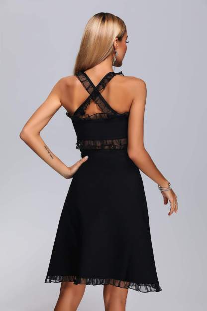 Black Midi Bandage Dress | Mix Mix Style [Hot Seller]-Mix MIx Style