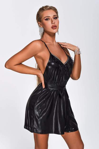 Black Backless Mini Dress | Mix Mix Style [Hot Seller]-Mix MIx Style