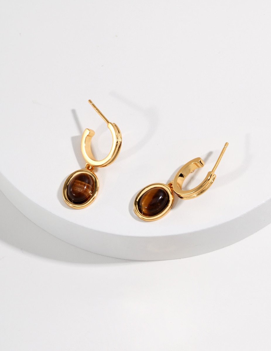 Natural Gemstone 925 Sterling Silver Earrings | Mix Mix Style [Hot Seller]-Mix MIx Style