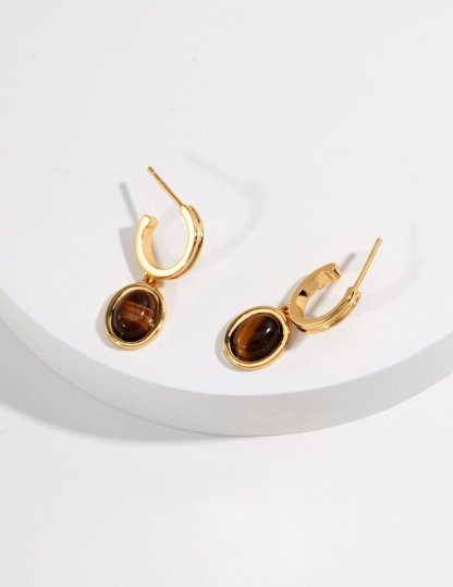 Natural Gemstone 925 Sterling Silver Earrings | Mix Mix Style [Hot Seller]-Mix MIx Style