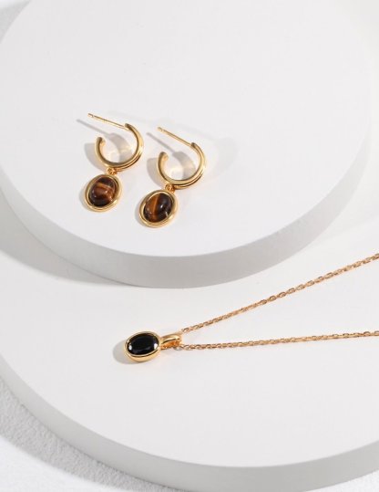 Natural Gemstone 925 Sterling Silver Earrings | Mix Mix Style [Hot Seller]-Mix MIx Style