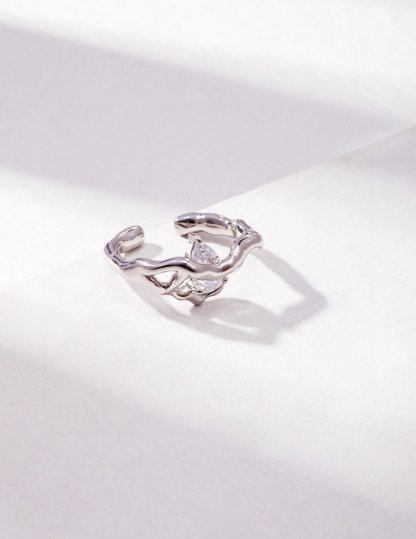 Sterling Silver and Moissanite Ring | Mix Mix Style [Hot Seller]-Mix MIx Style